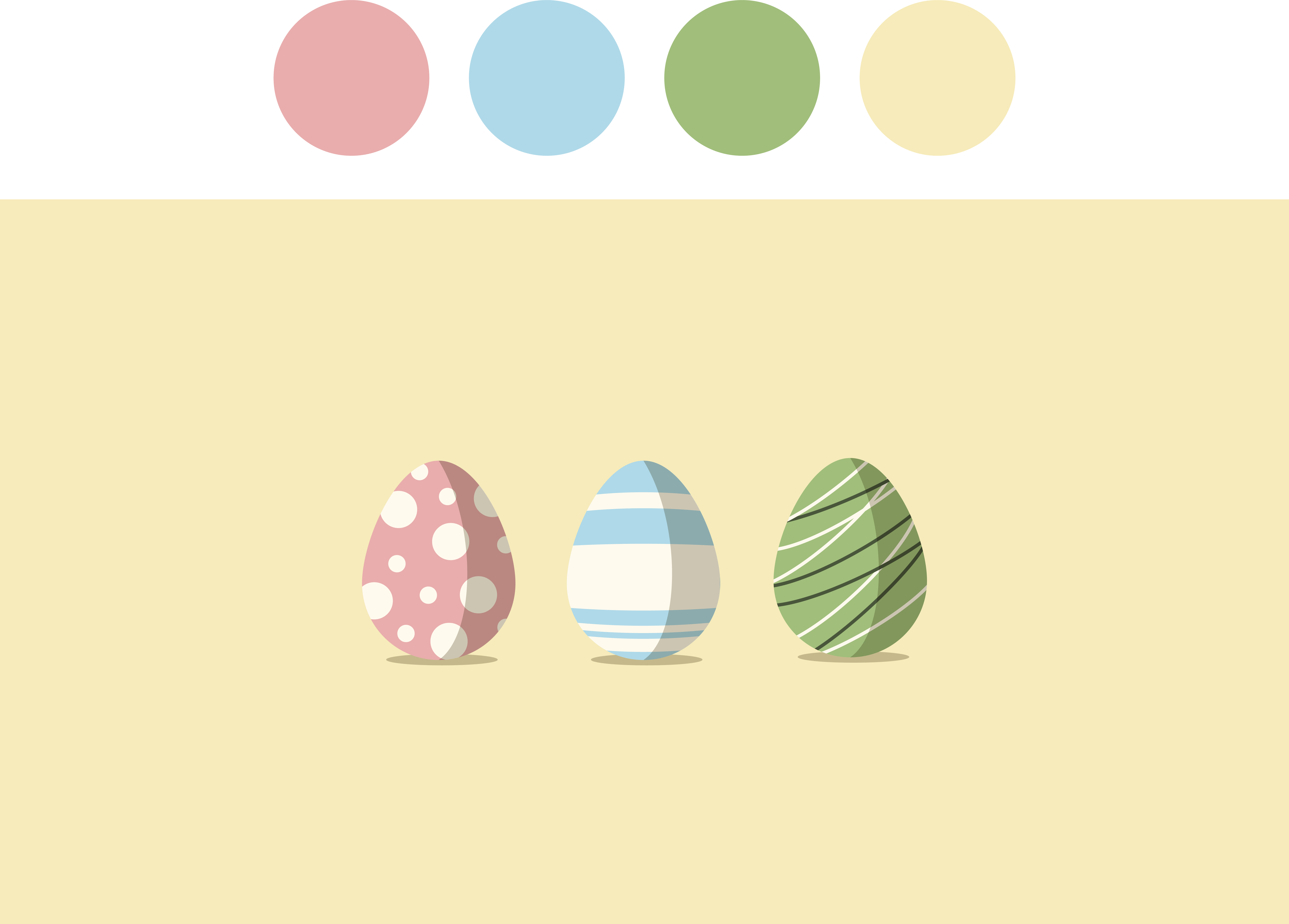 Flat Design Easter Eggs