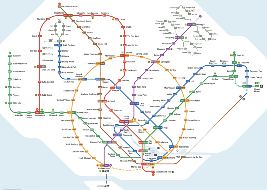Singapore MRT network map